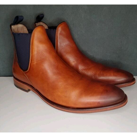Oliver Sweeney London Mens Brown Leather Chelsea Boots US 12 UK 11 EU 45 - Picture 11 of 12
